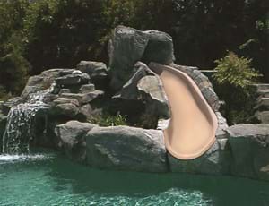 Thumbnail for S.R. Smith BigRide pool slide shown in non waterfall pool design – High Resolution