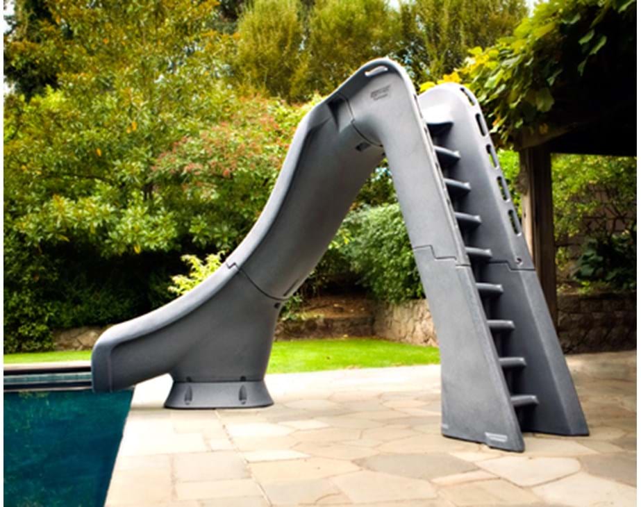 Thumbnail for Backside of the Typhoon pool slide showing the stairs