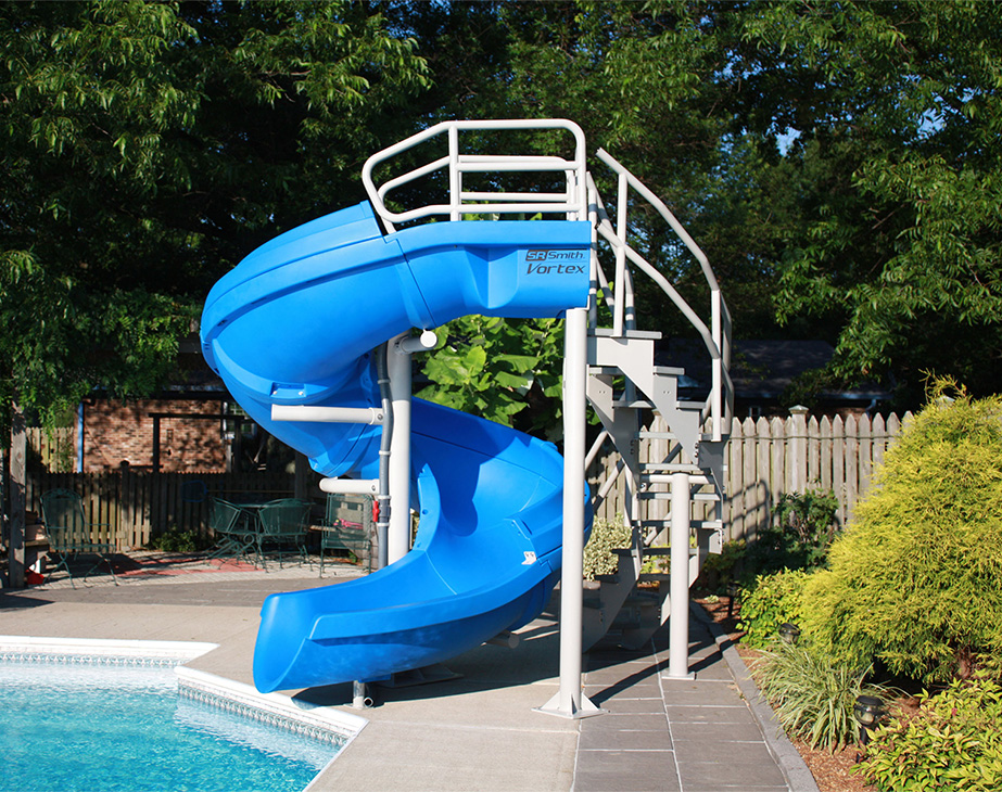 Thumbnail for Vortex pool slide shown in blue