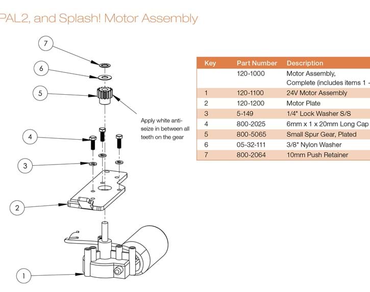 Thumbnail for PAL2 Pool Lift Motor Assembly