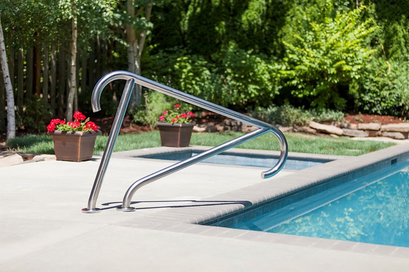 in ground pool ladders and handrails
