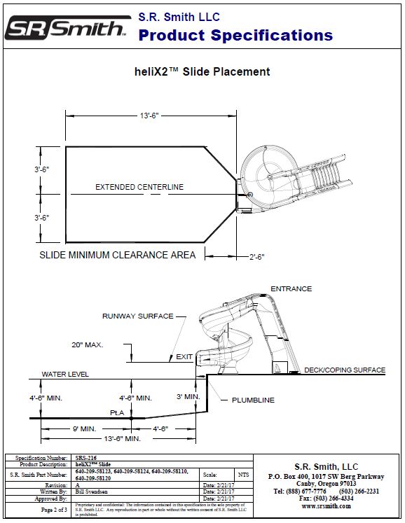 heliX2® Pool Slide S.R.Smith Pool Slides