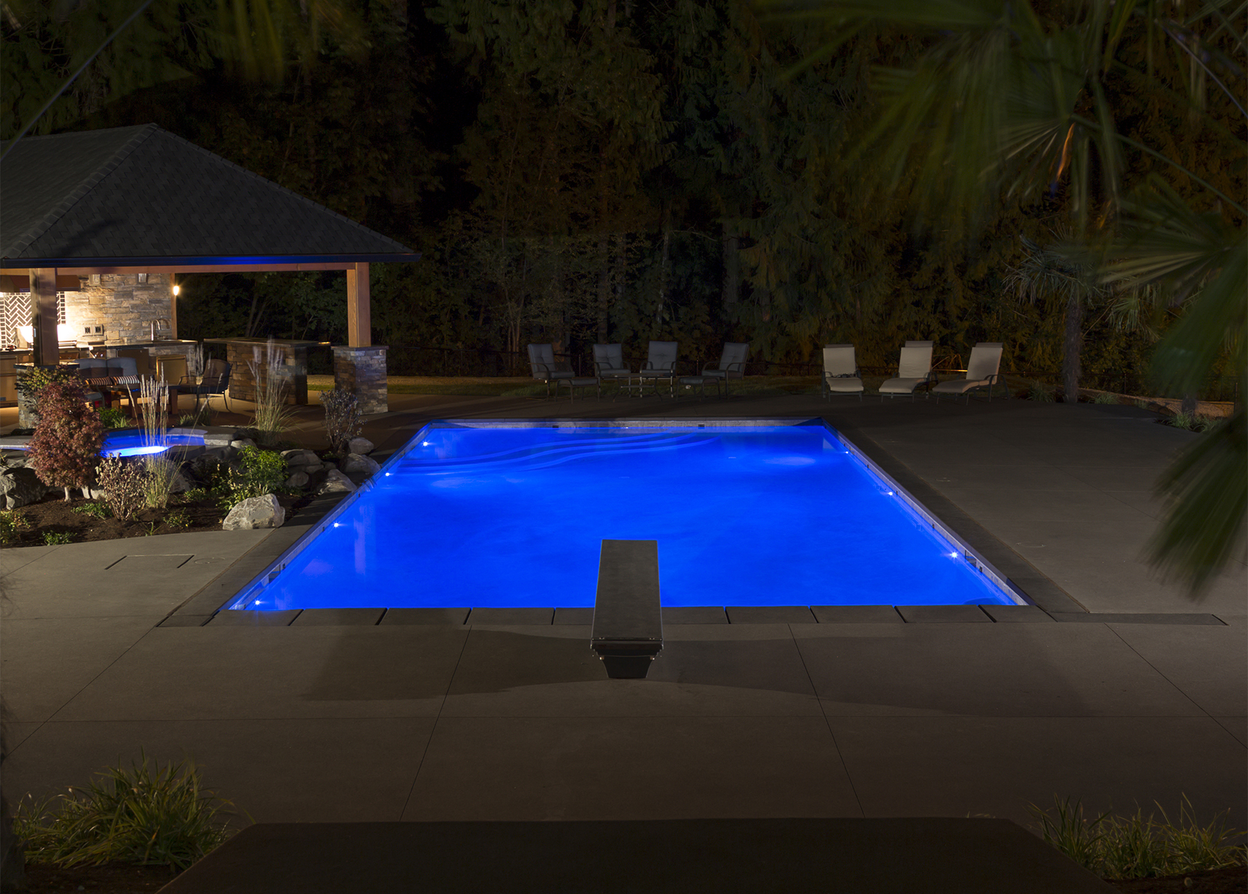 Thumbnail for Pool Lighting and Diving Board at Night