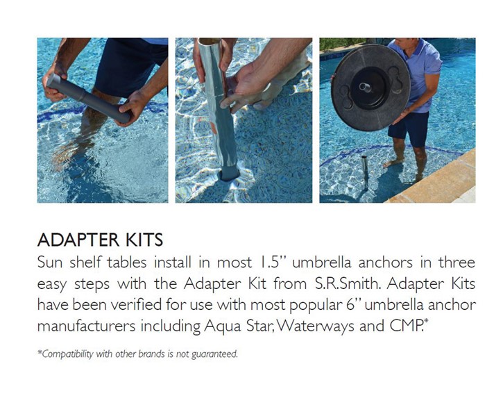 In-Pool Furniture Tables Adapter Kits Thumbnail for In-Pool Furniture Tables Adapter Kits