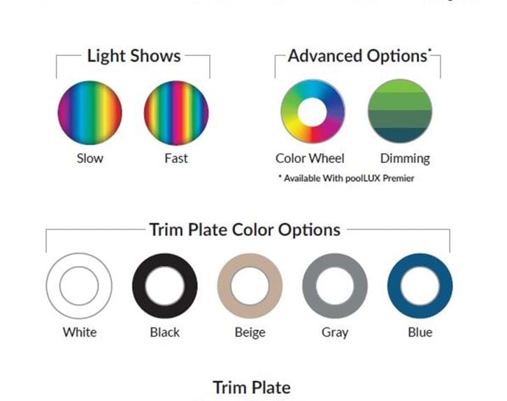 Thumbnail for Mod-Lite<sup>®</sup> Wireless LED Pool Lighting Color and Trim Options
