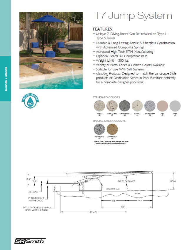 T7™ Diving System S.R.Smith Diving Boards