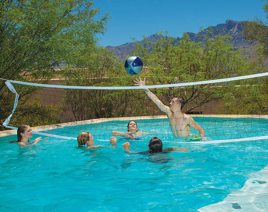 Above ground pool volleyball net discount