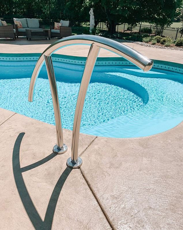 Clean And Maintain Pool Ladders Rails, How To Install Inground Pool Ladder