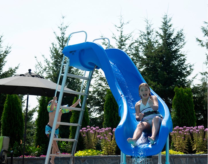 Rogue2 Pool Slide With Kids Thumbnail for Rogue2 Pool Slide With Kids