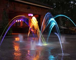 Image for WetDek Water Feature At Night