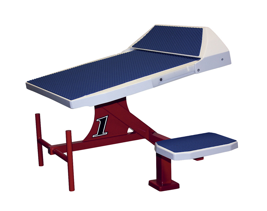 Thumbnail for Velocity Single Post Starting Block with Wedge in Red and Blue