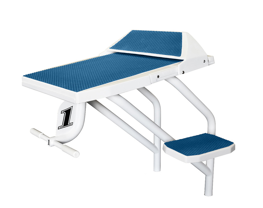 Thumbnail for Velocity Dual Post Starting Block with Wedge in Blue