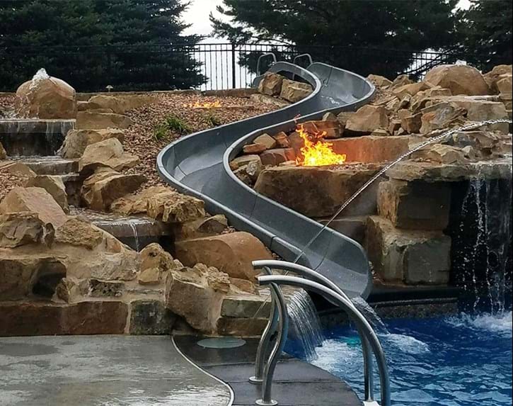 pool slides on
