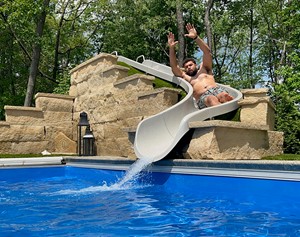 Image for Cameron Heyward on River Run Custom Pool Slide